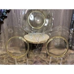 Set of 3 Lancaster Yellow Luncheon Salad Plate Jubilee 8.5" Vintage  Depression